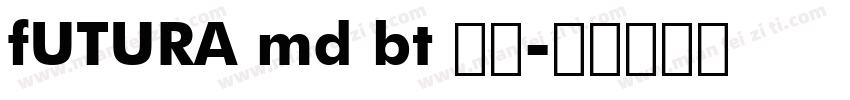 fUTURA md bt 粗体字体转换
